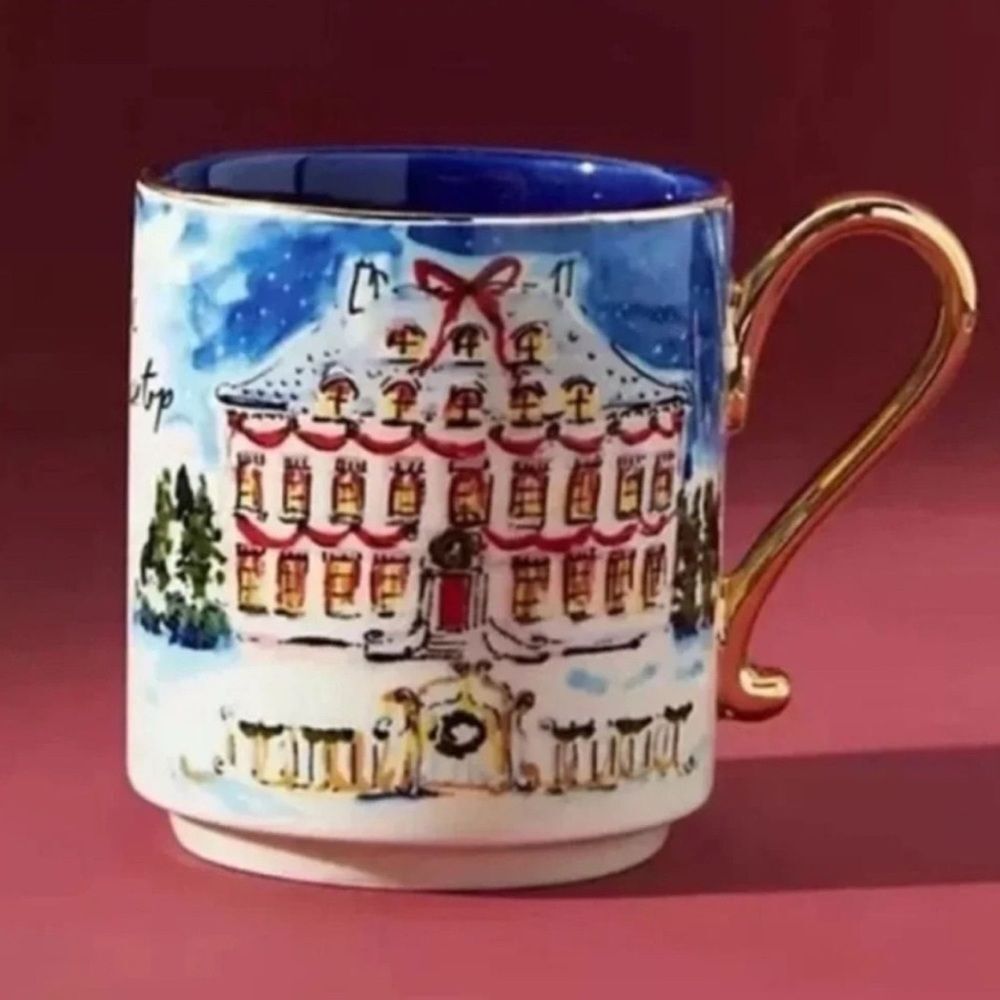 Anthropologie NWT/NIB Susannah Garrod 'Tis The Season Mug: Rare Collectible